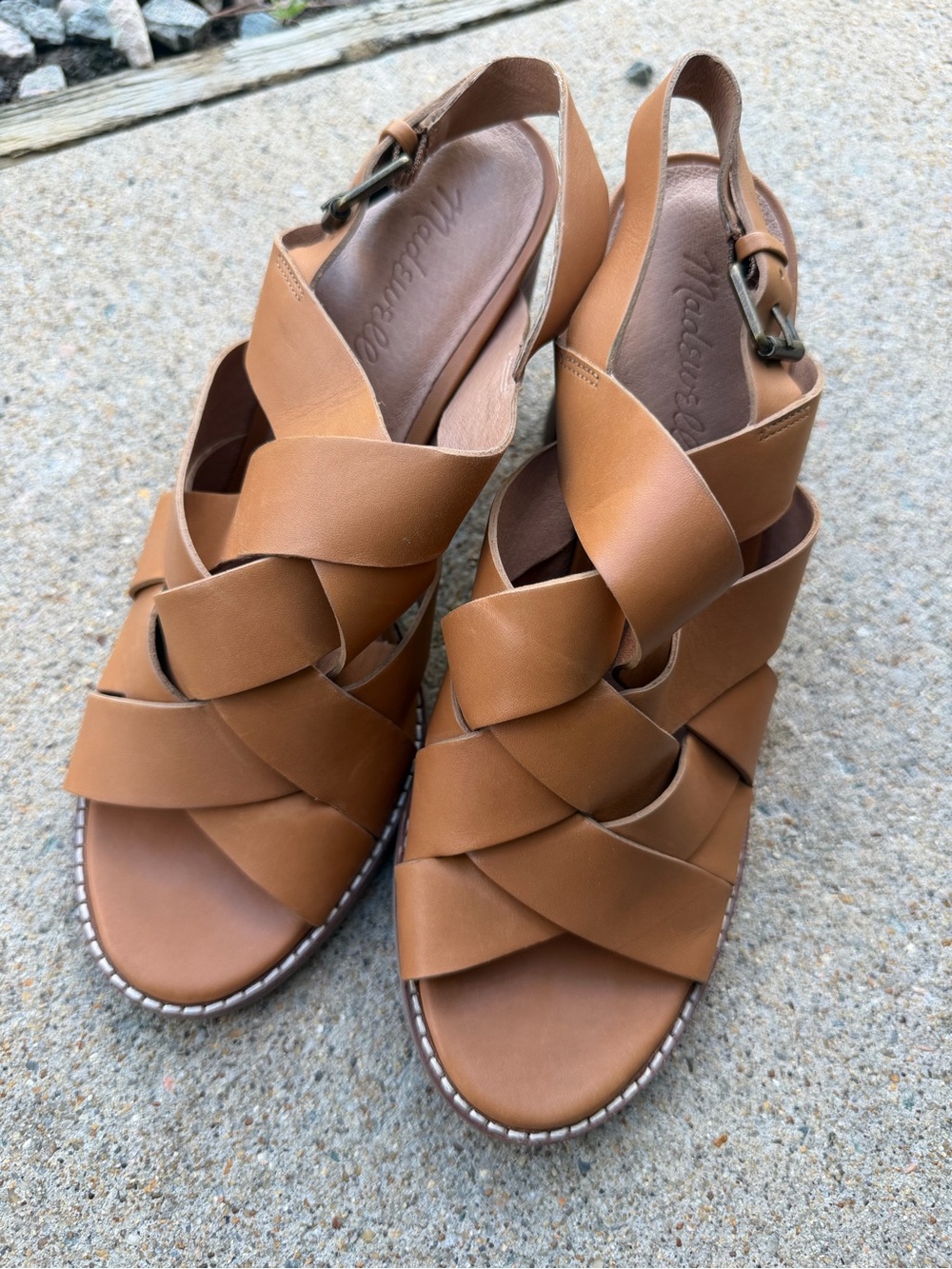Madewell Leather Slingback Sandals 9.5